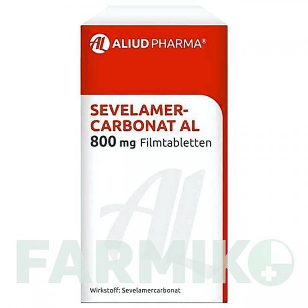 СЕВЕЛАМЕРКАРБОНАТ (SEVELAMERCARBONAT) 800 мг таблетки 180 шт - Севеламер ALIUD PHARMA