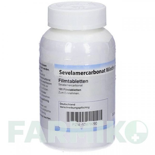 СЕВЕЛАМЕРКАРБОНАТ (SEVELAMERCARBONAT) 800 мг таблетки 180 шт - Севеламер KOHLPHARMA
