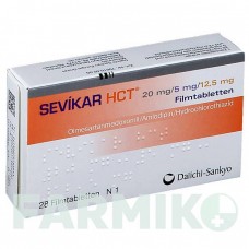 СЕВИКАР (SEVIKAR) 20 мг/5 мг/12,5 мг таблетки 28 шт - Олмесартан, Амлодипин, Гидрохлоротиазид DAIICHI SANKYO