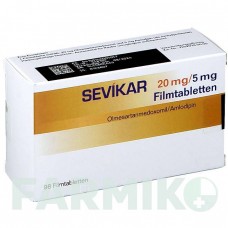 СЕВИКАР (SEVIKAR) 20 мг/5 мг таблетки 98 шт - Олмесартан, Амлодипин EMRA-MED