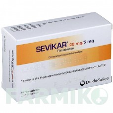 СЕВИКАР (SEVIKAR) 20 мг/5 мг таблетки 98 шт - Олмесартан, Амлодипин KOHLPHARMA