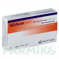 СЕВИКАР (SEVIKAR) 40 мг/10 мг/12,5 мг таблетки 28 шт - Олмесартан, Амлодипин, Гидрохлоротиазид DAIICHI SANKYO
