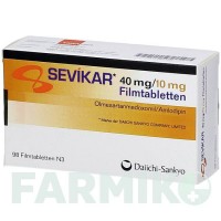 СЕВИКАР (SEVIKAR) 40 мг/10 мг таблетки 98 шт - Олмесартан, Амлодипин EMRA-MED