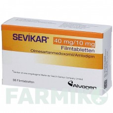СЕВИКАР (SEVIKAR) 40 мг/10 мг таблетки 98 шт - Олмесартан, Амлодипин ORIFARM