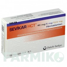 СЕВИКАР (SEVIKAR) 40 мг/5 мг/12,5 мг таблетки 28 шт - Олмесартан, Амлодипин, Гидрохлоротиазид DAIICHI SANKYO