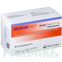 СЕВИКАР (SEVIKAR) 40 мг/5 мг/12,5 мг таблетки 98 шт - Олмесартан, Амлодипин, Гидрохлоротиазид DOCPHARM