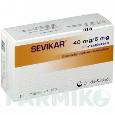 СЕВИКАР (SEVIKAR) 40 мг/5 мг таблетки 98 шт - Олмесартан, Амлодипин DAIICHI SANKYO