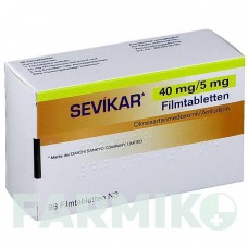 СЕВИКАР (SEVIKAR) 40 мг/5 мг таблетки 98 шт - Олмесартан, Амлодипин EMRA-MED