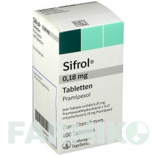 СИФРОЛ (SIFROL) 0,18 мг таблетки 100 шт - Прамипексол BOEHRINGER INGELHEIM