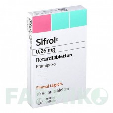 СИФРОЛ (SIFROL) 0,26 мг таблетки 10 шт - Прамипексол BOEHRINGER INGELHEIM