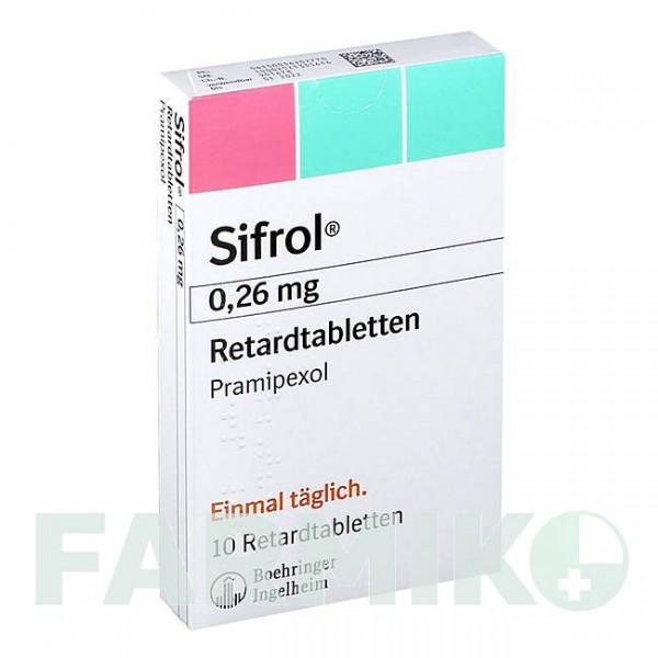 СИФРОЛ (SIFROL) 0,26 мг таблетки 10 шт - Праміпексол BOEHRINGER INGELHEIM