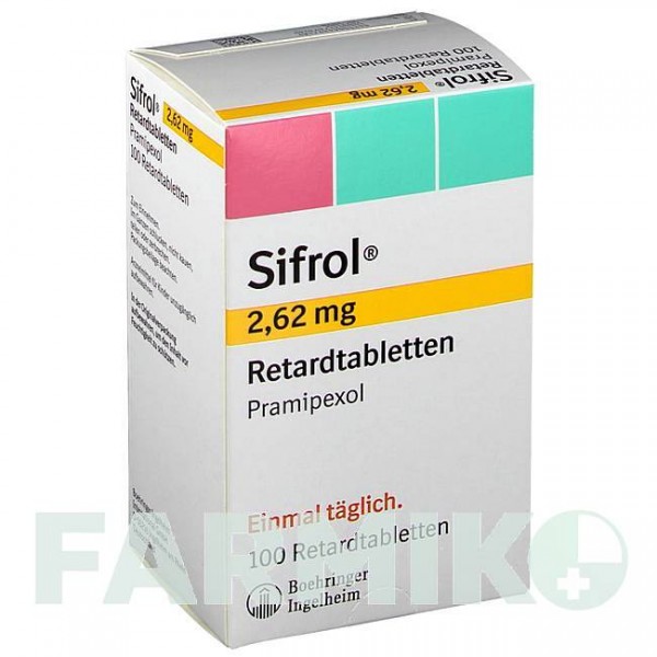 СИФРОЛ (SIFROL) 2,62 мг таблетки 100 шт - Прамипексол BOEHRINGER INGELHEIM