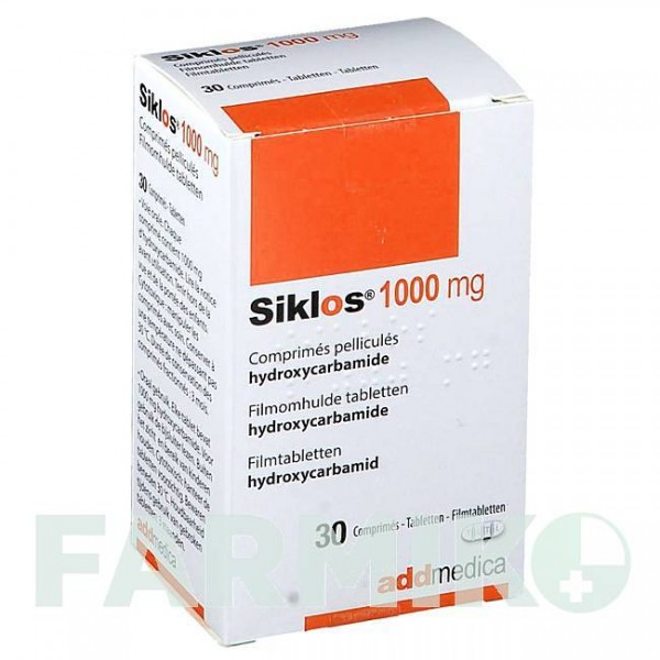 СИКЛОС (SIKLOS) 1000 мг таблетки 30 шт - Гидроксикарбамид ALTAMEDICS