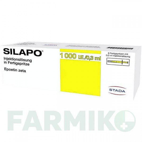 СИЛАПО (SILAPO) 1000 МО/0,3 мл шприци 6x1 шт - Еритропоетин STADAPHARM