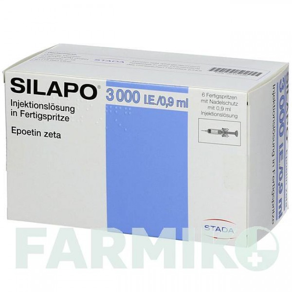 СИЛАПО (SILAPO) 3000 МЕ/0,9 мл шприци 6x1 шт - Эритропоэтин STADAPHARM
