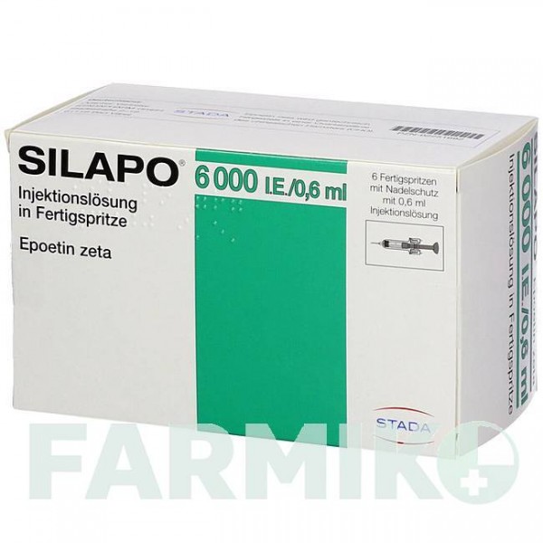 СИЛАПО (SILAPO) 6000 МО/0,6 мл шприци 6x1 шт - Еритропоетин STADAPHARM