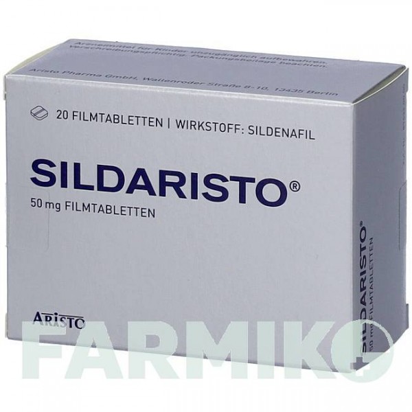 СИЛДАРИСТО (SILDARISTO) 50 мг таблетки 20 шт - Силденафил ARISTO PHARMA