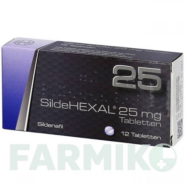 СИЛДЕГЕКСАЛ (SILDEHEXAL) 25 мг таблетки 12 шт - Силденафіл HEXAL