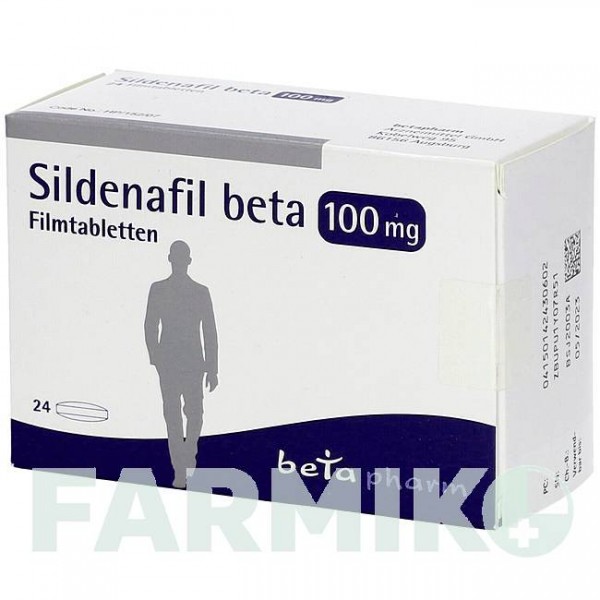 СИЛДЕНАФИЛ (SILDENAFIL) 100 мг таблетки 24 шт - Силденафил BETAPHARM