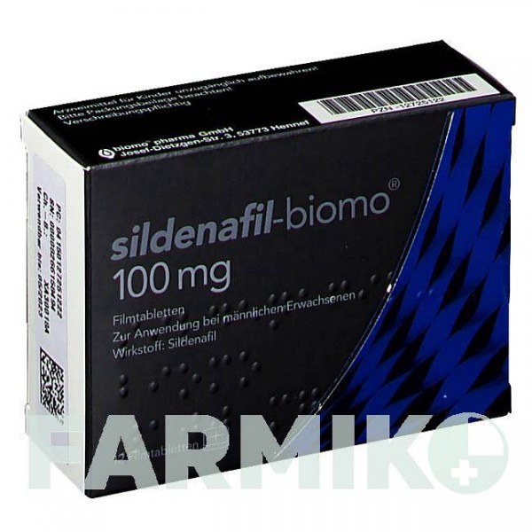 СИЛДЕНАФІЛ (SILDENAFIL) 100 мг таблетки 12 шт - Силденафіл BIOMO PHARMA