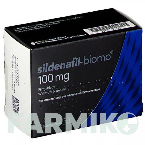 СИЛДЕНАФІЛ (SILDENAFIL) 100 мг таблетки 24 шт - Силденафіл BIOMO PHARMA