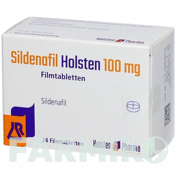 СИЛДЕНАФІЛ (SILDENAFIL) 100 мг таблетки 24 шт - Силденафіл HOLSTEN PHARMA