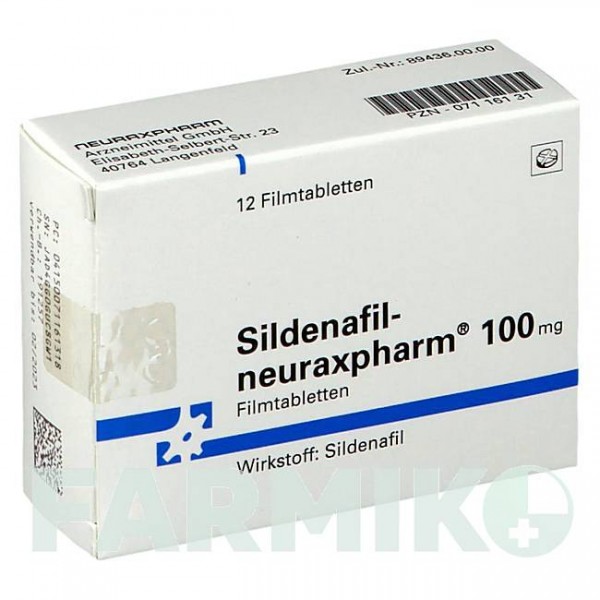 СИЛДЕНАФИЛ (SILDENAFIL) 100 мг таблетки 12 шт - Силденафил NEURAXPHARM