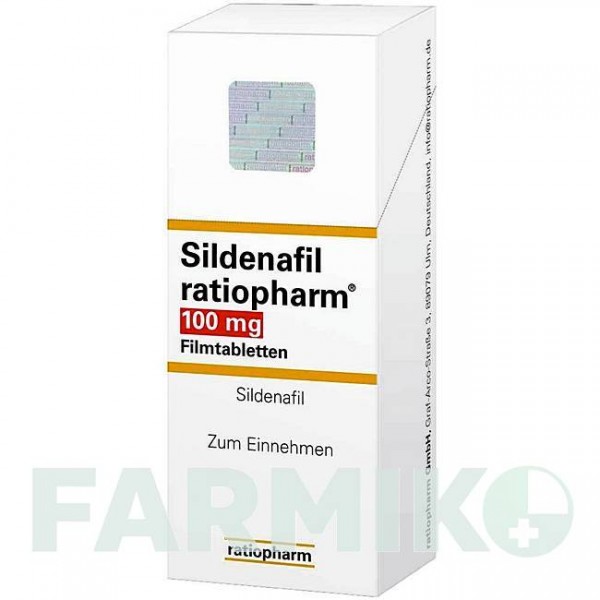 СИЛДЕНАФИЛ (SILDENAFIL) 100 мг таблетки 8 шт - Силденафил RATIOPHARM