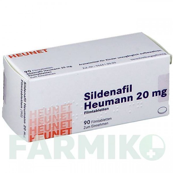 СИЛДЕНАФІЛ (SILDENAFIL) 20 мг таблетки 90 шт - Силденафіл HEUNET PHARMA