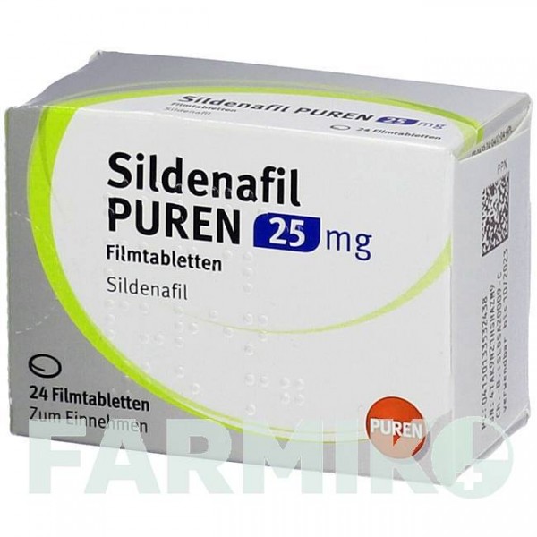 СИЛДЕНАФИЛ (SILDENAFIL) 25 мг таблетки 24 шт - Силденафил PUREN PHARMA