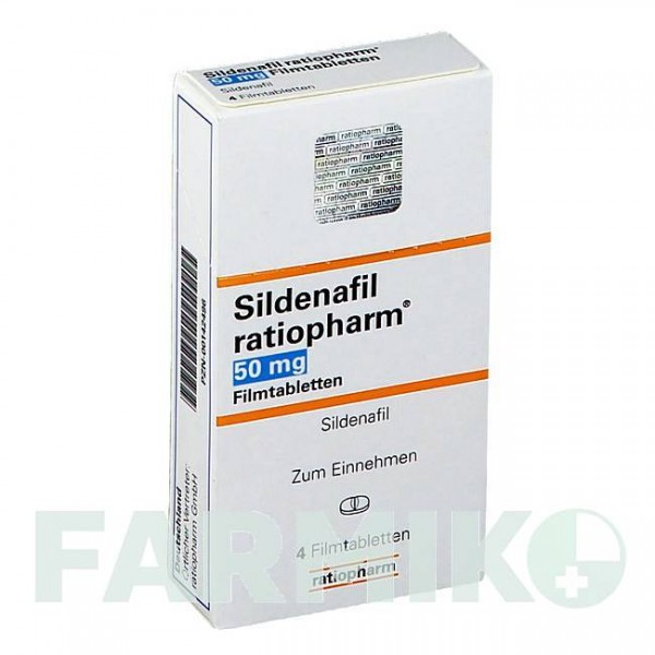 СИЛДЕНАФИЛ (SILDENAFIL) 50 мг таблетки 4 шт - Силденафил RATIOPHARM