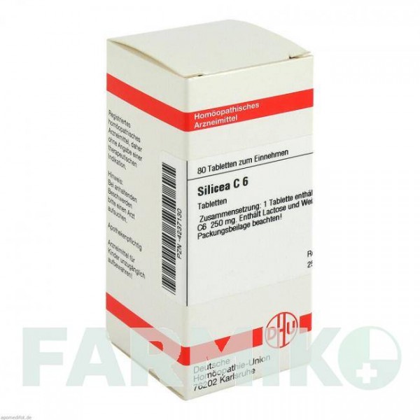 СИЛИЦЕА (SILICEA) C 6 таблетки 80 шт - Гомеопатия DHU