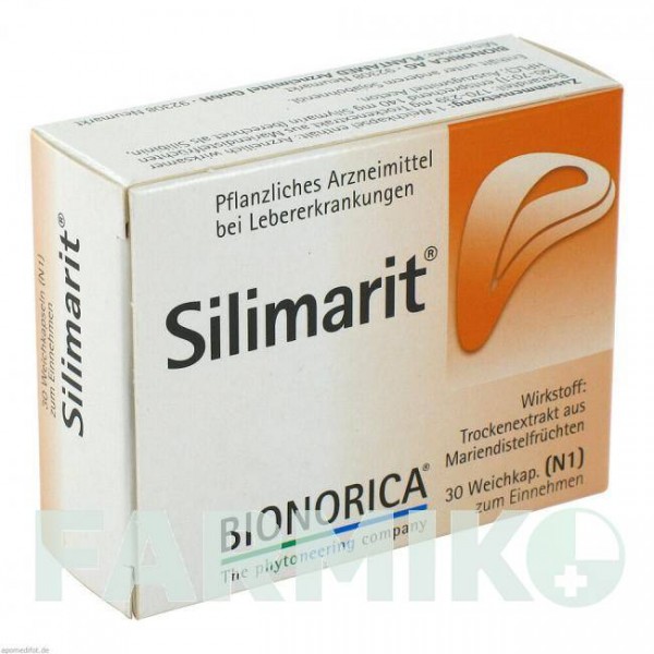СИЛИМАРИТ (SILIMARIT) капсулы 30 шт - Плоды расторопши пятнистой BIONORICA