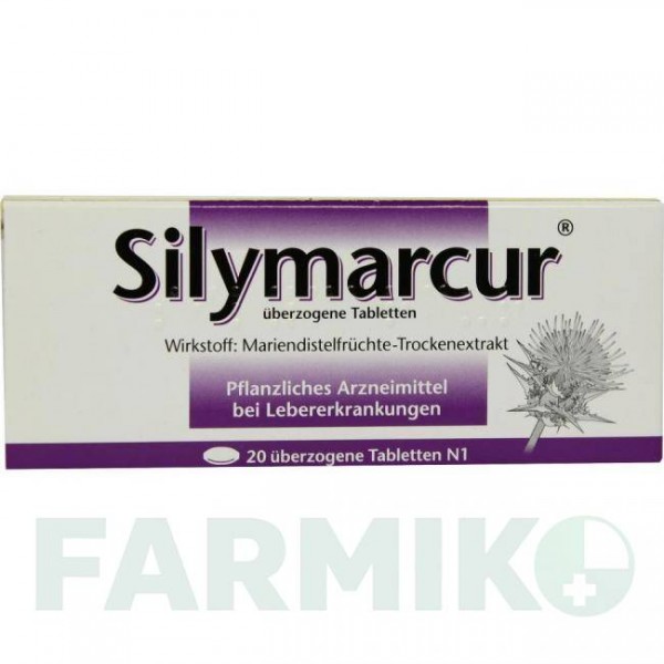 СИЛИМАРКУР (SILYMARCUR) таблетки 20 шт - Плоды расторопши пятнистой RODISMA-MED PHARMA