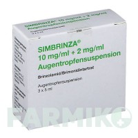СИМБРИНЗА (SIMBRINZA) 10 мг/мл + 2 мг/мл краплі 3x5 мл - Бринзоламід, Бримонідин 2CARE4