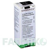 СИМБРИНЗА (SIMBRINZA) 10 мг/мл + 2 мг/мл капли 3x5 мл - Бринзоламид, Бримонидин EMRA-MED