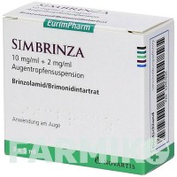 СИМБРИНЗА (SIMBRINZA) 10 мг/мл + 2 мг/мл капли 5 мл - Бринзоламид, Бримонидин EURIMPHARM