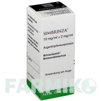 СИМБРИНЗА (SIMBRINZA) 10 мг/мл + 2 мг/мл краплі 5 мл - Бринзоламід, Бримонідин NOVARTIS