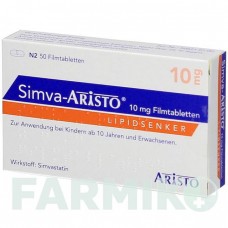 СИМВА (SIMVA) 10 мг таблетки 50 шт - Симвастатин ARISTO PHARMA