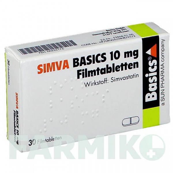 СИМВА (SIMVA) 10 мг таблетки 30 шт - Симвастатин BASICS