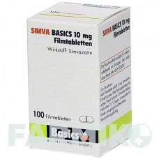 СИМВА (SIMVA) 10 мг таблетки 100 шт - Симвастатин BASICS
