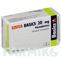 СИМВА (SIMVA) 20 мг таблетки 50 шт - Симвастатин BASICS