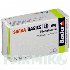 СИМВА (SIMVA) 20 мг таблетки 50 шт - Симвастатин BASICS