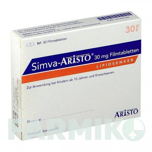 СИМВА (SIMVA) 30 мг таблетки 30 шт - Симвастатин ARISTO PHARMA