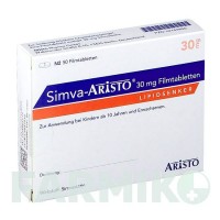 СИМВА (SIMVA) 30 мг таблетки 50 шт - Симвастатин ARISTO PHARMA