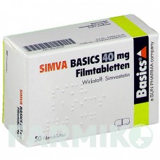 СИМВА (SIMVA) 40 мг таблетки 50 шт - Симвастатин BASICS