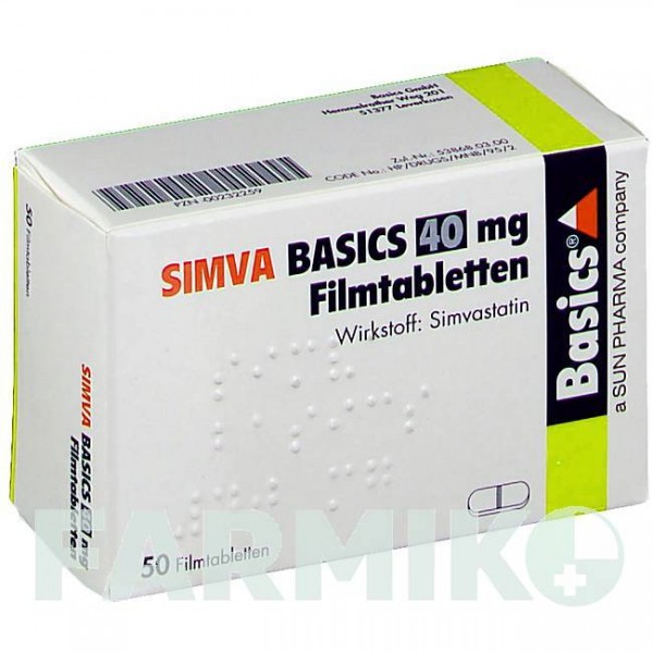 СИМВА (SIMVA) 40 мг таблетки 50 шт - Симвастатин BASICS