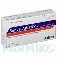СИМВА (SIMVA) 60 мг таблетки 30 шт - Симвастатин ARISTO PHARMA