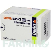 СИМВА (SIMVA) 60 мг таблетки 50 шт - Симвастатин BASICS