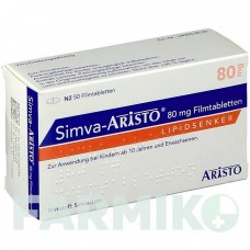 СИМВА (SIMVA) 80 мг таблетки 50 шт - Симвастатин ARISTO PHARMA